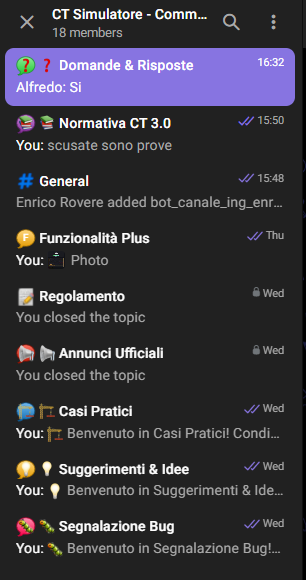 Gruppo Telegram CT Simulatore Community
