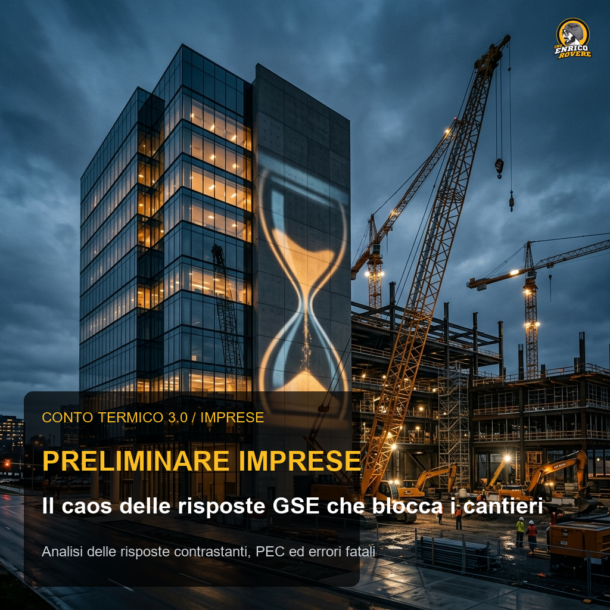 Copertina: Comunicazione Preliminare Imprese CT3: il caos GSE che blocca i cantieri