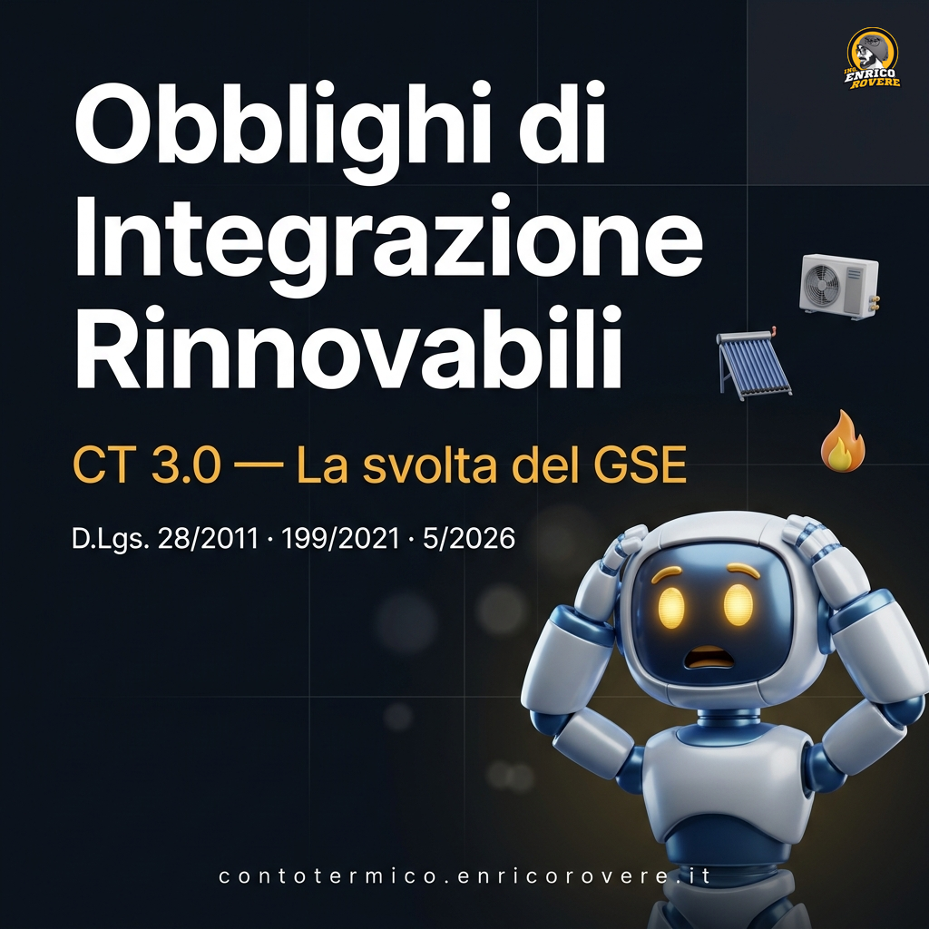 Obblighi di Integrazione Rinnovabili e Conto Termico 3.0 — Ing. Enrico Rovere
