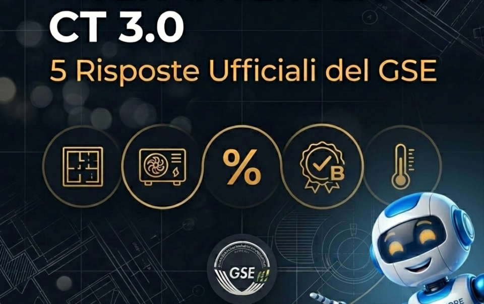 Copertina: Multi-Intervento nel Conto Termico 3.0: Pompe di Calore, Building Automation e Limiti Dimensionali — 5 Risposte Ufficiali del GSE