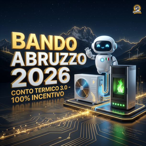 Copertina: Bando Regione Abruzzo 2026: Contributo al 100% con il Conto Termico per Pompe di Calore e Biomasse