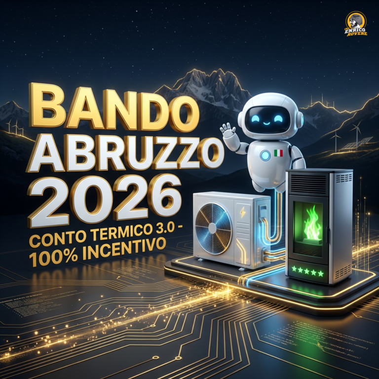 Copertina: Bando Regione Abruzzo 2026: Contributo al 100% con il Conto Termico per Pompe di Calore e Biomasse
