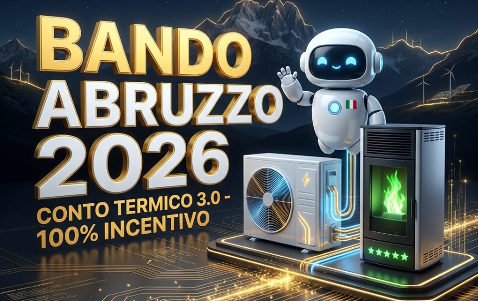 Copertina: Bando Regione Abruzzo 2026: Contributo al 100% con il Conto Termico per Pompe di Calore e Biomasse