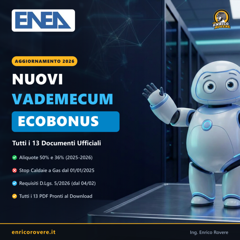 Nuovi Vademecum Ecobonus ENEA 2026 Aggiornati - Ing. Enrico Rovere