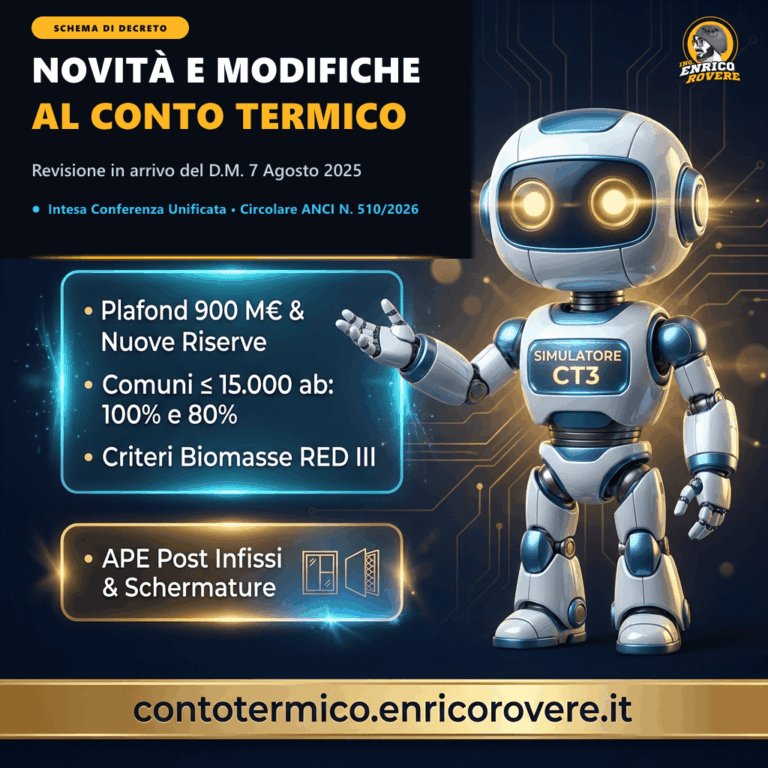Copertina: Conto Termico: la revisione in arrivo non aumenta le risorse, ma ne cambia la gestione (Schema di Decreto)